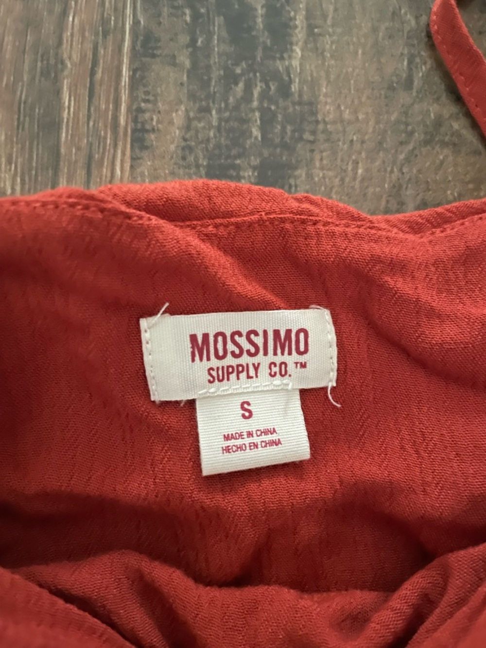 Rust Red Off-Shoulder Women's Top with Ruffle Detail - Picture 2 of 2